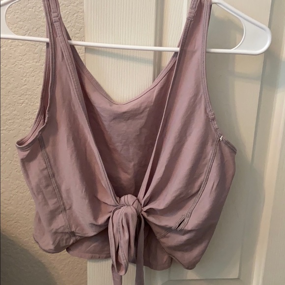 Lululemon Pink Tie Up Crop Top! - Picture 1 of 2